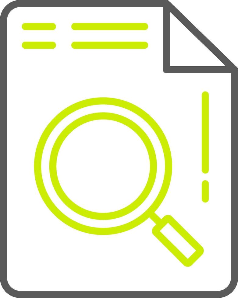Document Line Two Color Icon vector