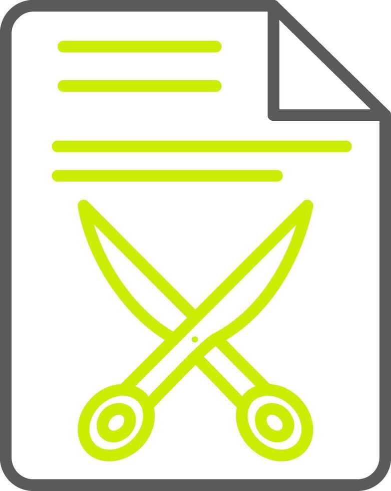 Document Line Two Color Icon vector