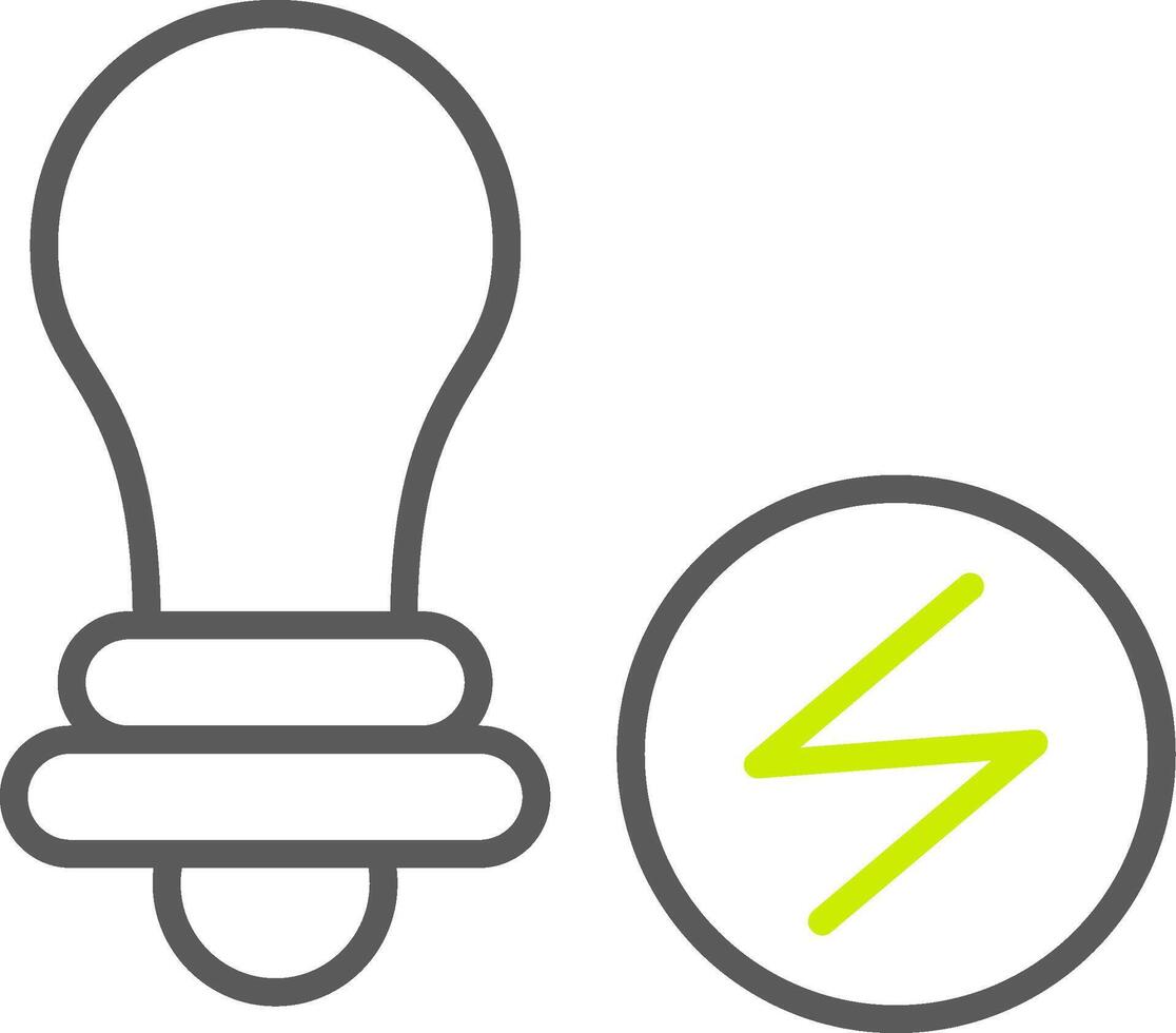 icono de dos colores de la línea de ahorro de energía vector