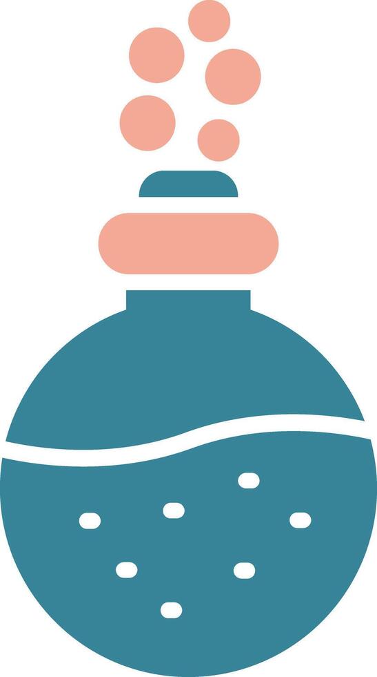 Flask Glyph Two Color Icon vector