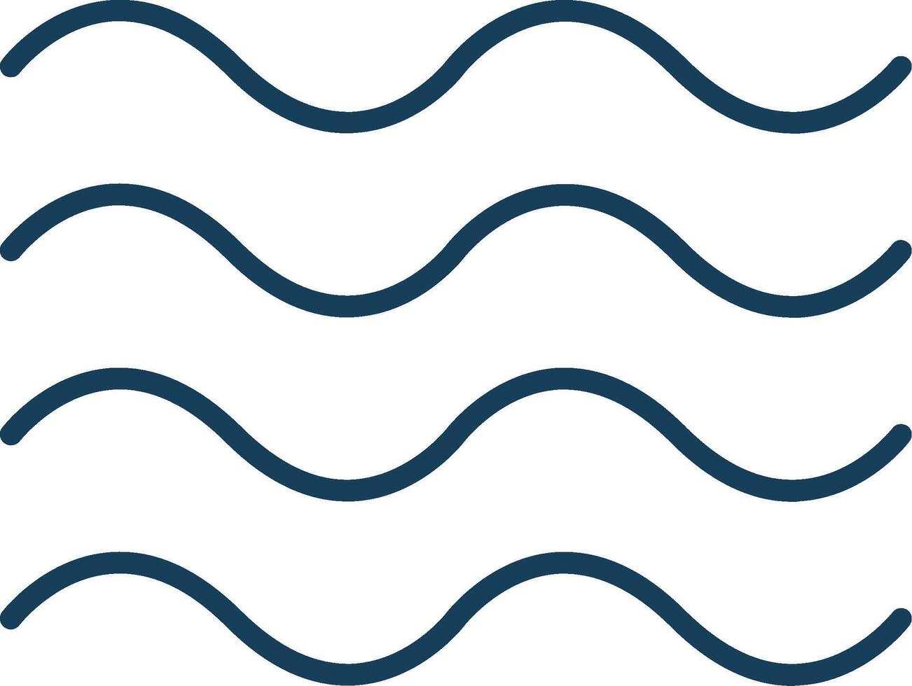 Waves Line Filled Grey Icon vector