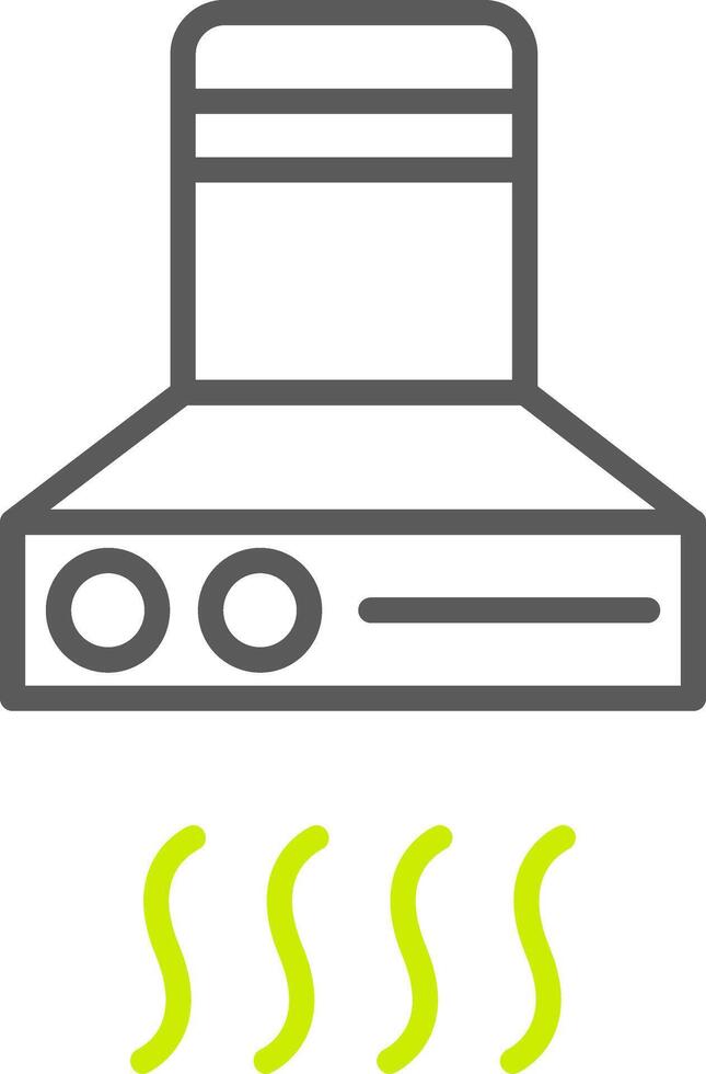 Extractor Hood Line Two Color Icon vector