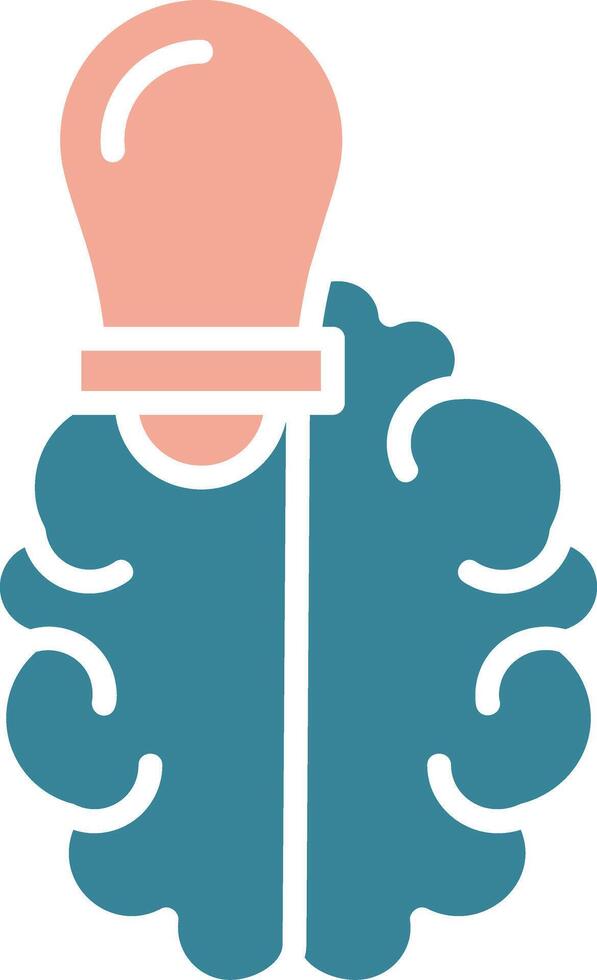 Intelligence Glyph Two Color Icon vector