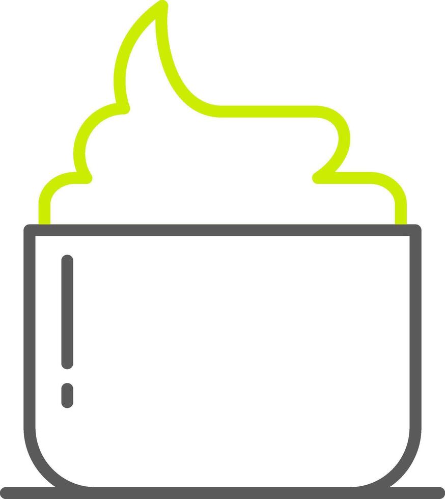 Hair Mask Line Two Color Icon vector