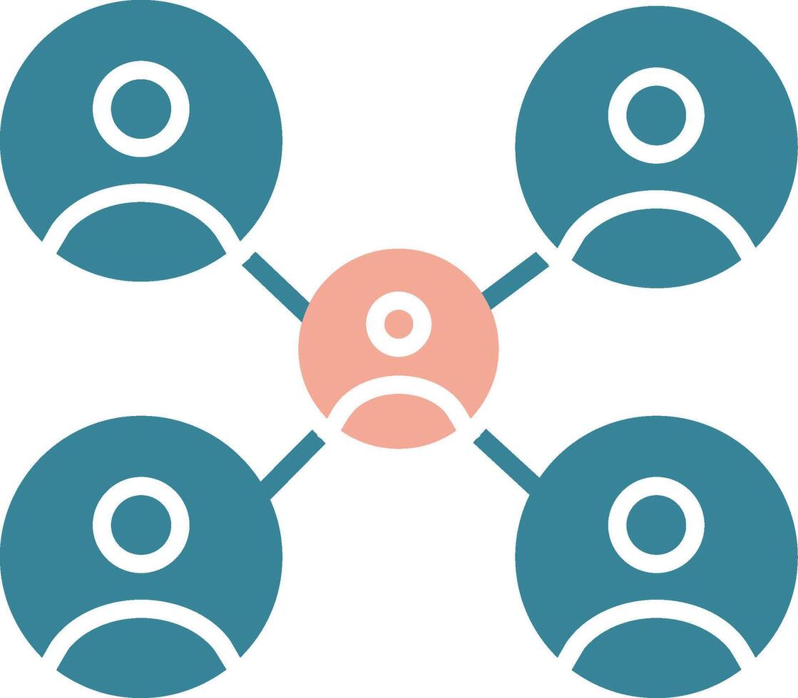 Networking Glyph Two Color Icon vector
