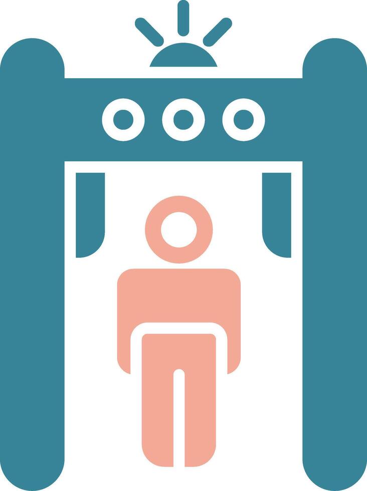 Metal Detector Glyph Two Color Icon vector