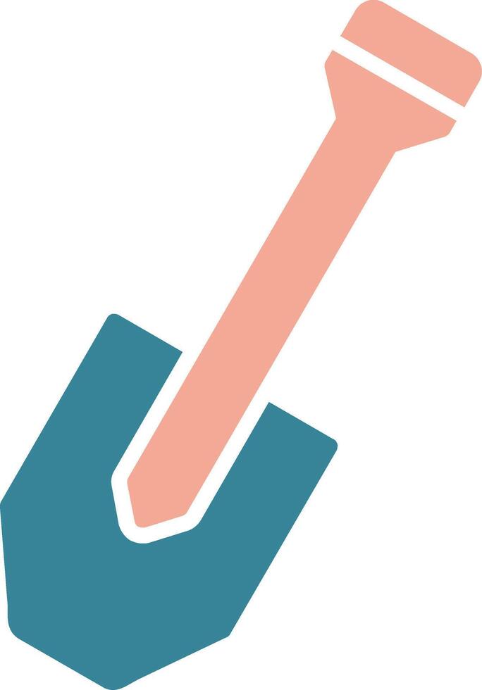 Spade Glyph Two Color Icon vector
