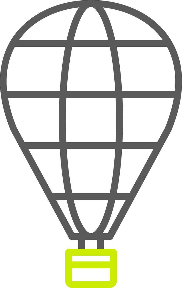 Hot Air Balloon Line Two Color Icon vector