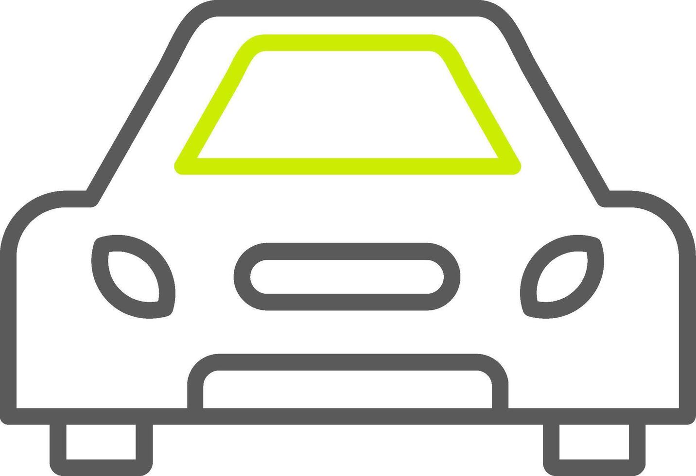 icono de dos colores de la línea del coche vector