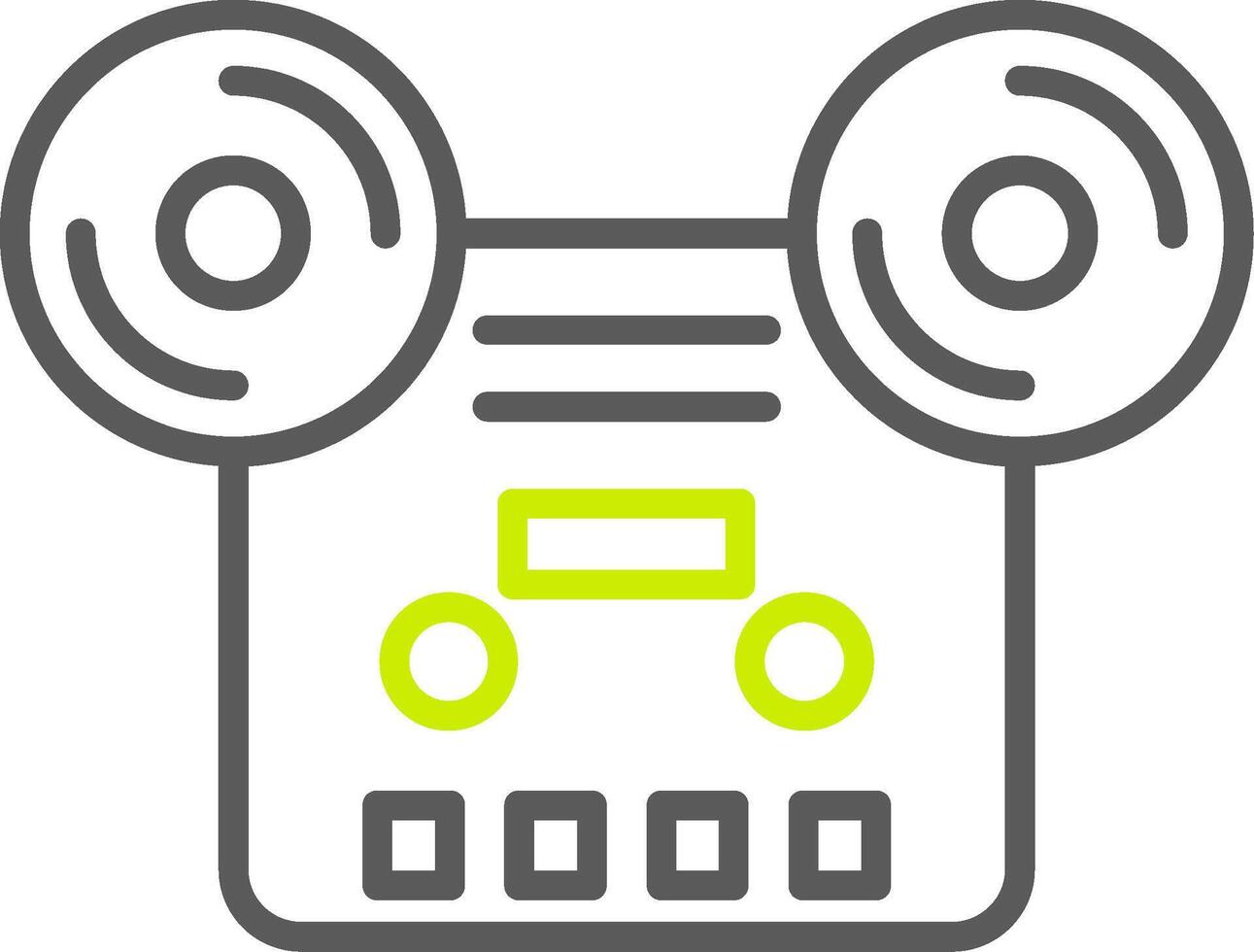 Tape Line Two Color Icon vector