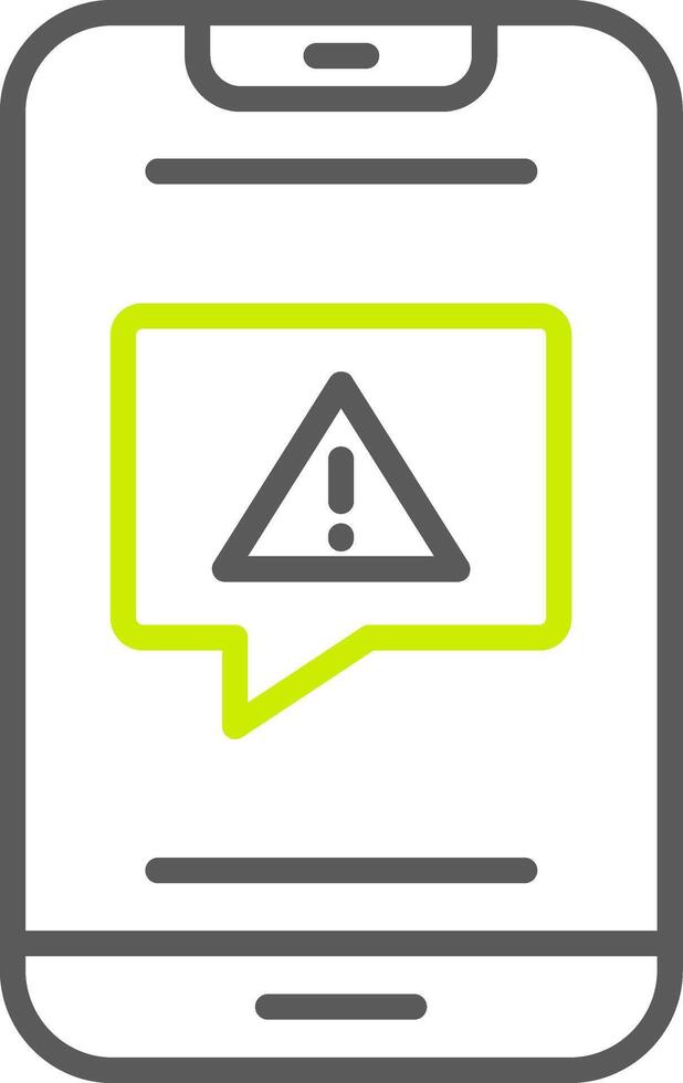 Alert Line Two Color Icon vector