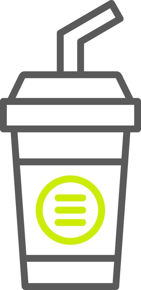 Cold Drink Line Two Color Icon vector