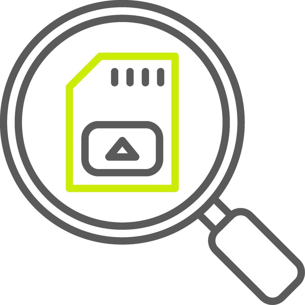 Sd Card Line Two Color Icon vector