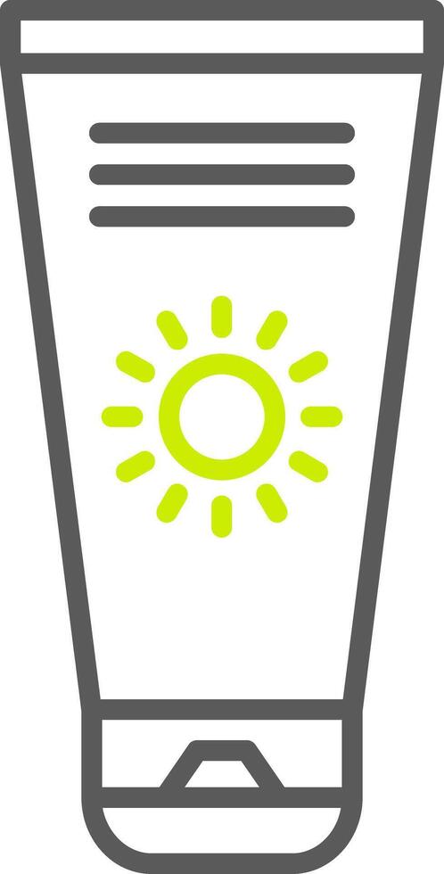 Sun Cream Line Two Color Icon vector