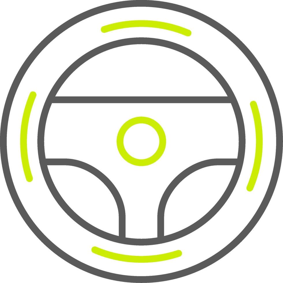 Steering Wheel Line Two Color Icon vector
