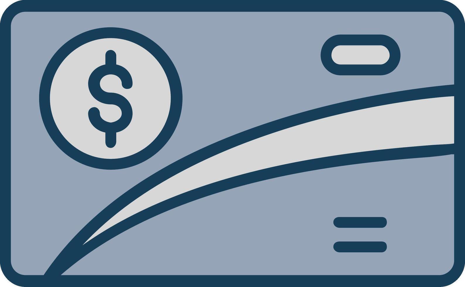 Prepaid Card Line Filled Grey Icon vector