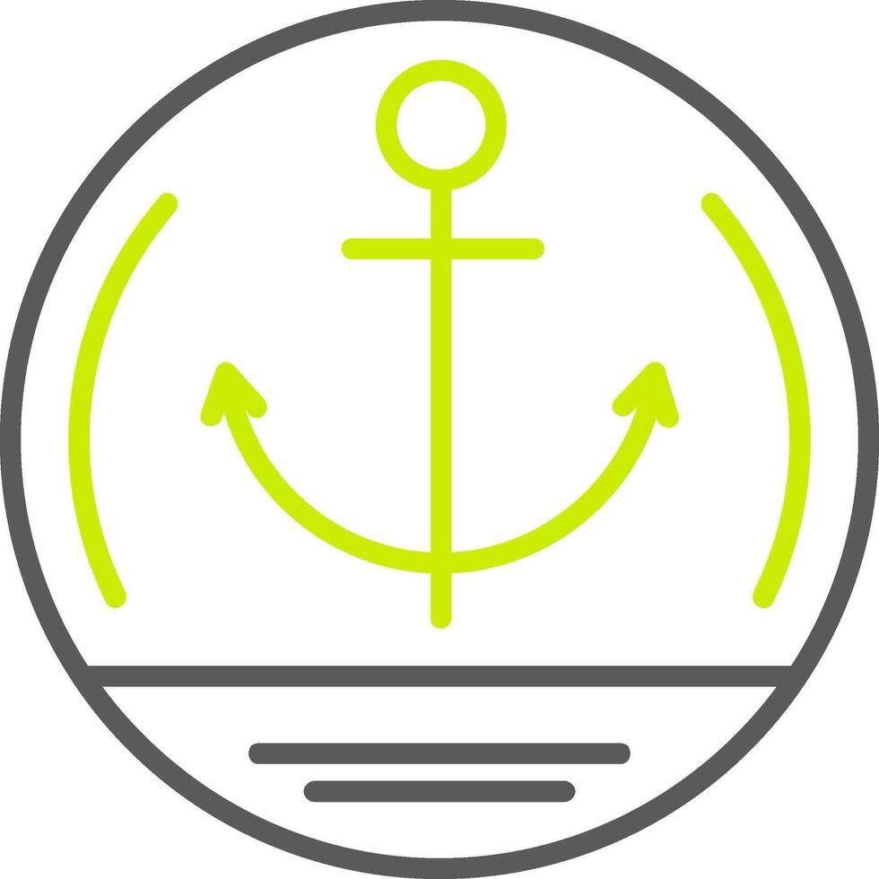 Anchor Line Two Color Icon vector