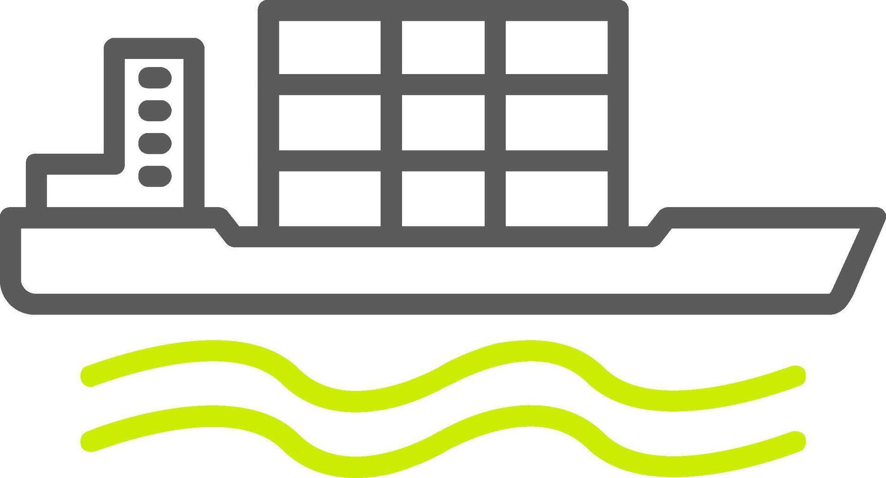 Bulk Carrier Line Two Color Icon vector