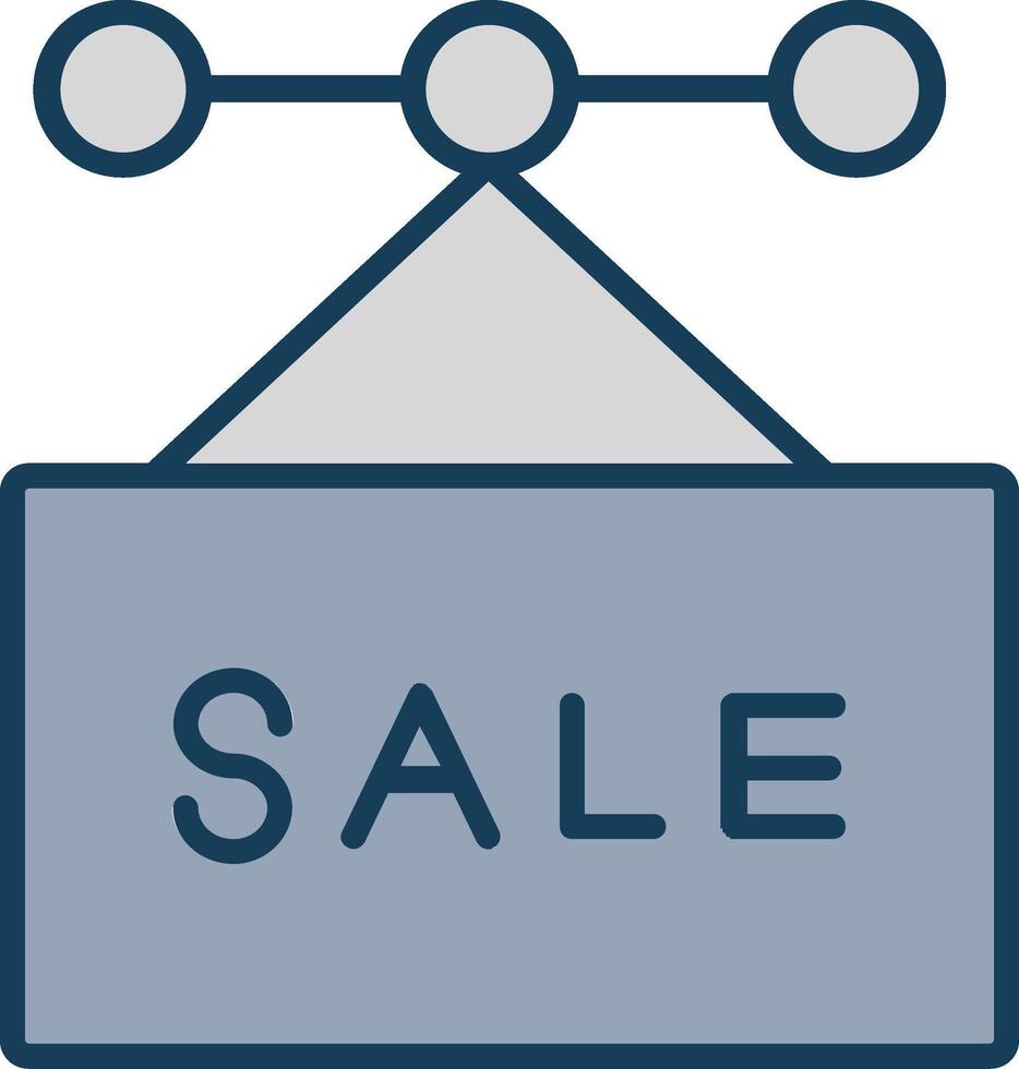 Sale Line Filled Grey Icon vector