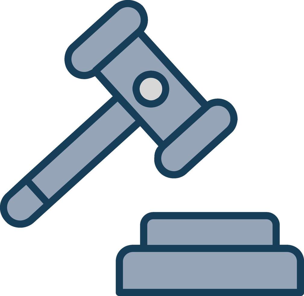 Auction Line Filled Grey Icon vector