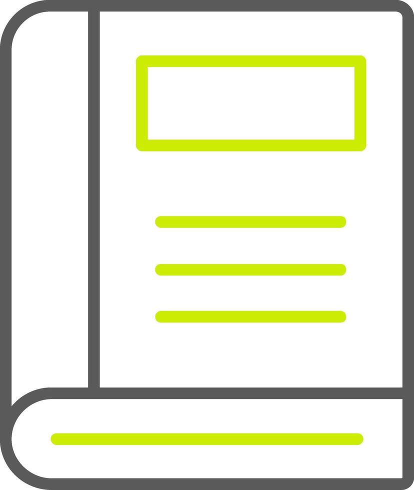 Book Line Two Color Icon vector