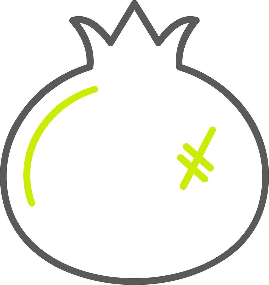 Pomegranate Line Two Color Icon vector