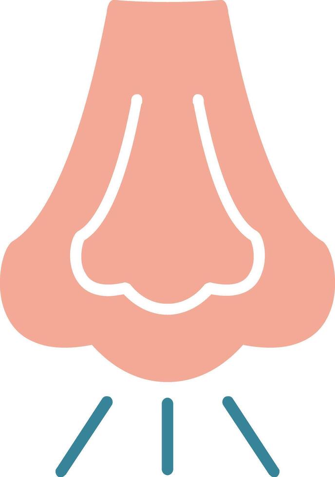 Rhinology Glyph Two Color Icon vector