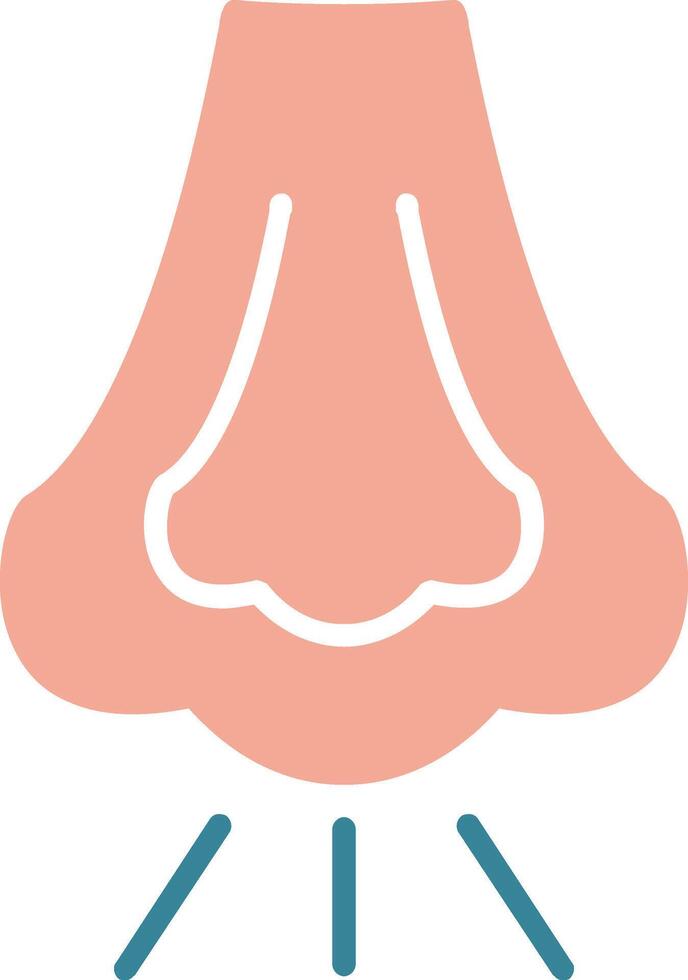 Rhinology Glyph Two Color Icon vector