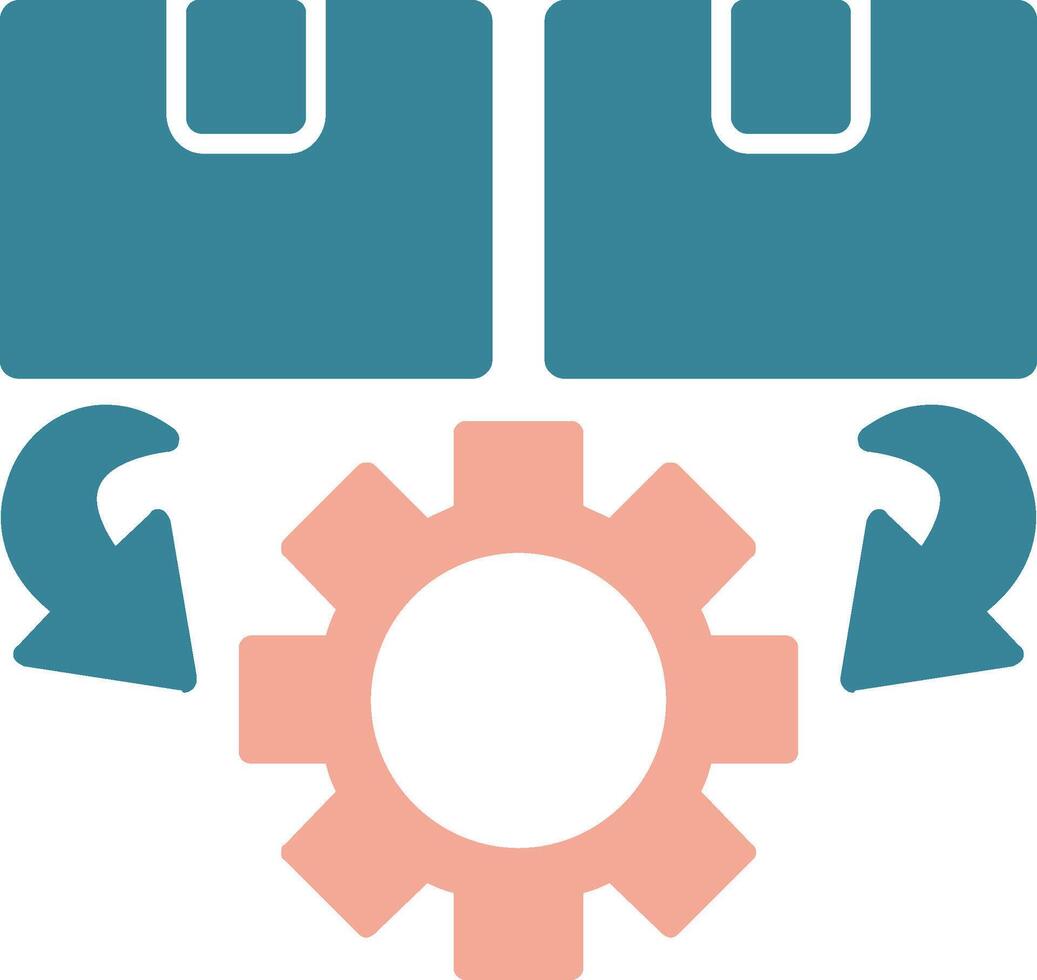 Order Processing Glyph Two Color Icon vector