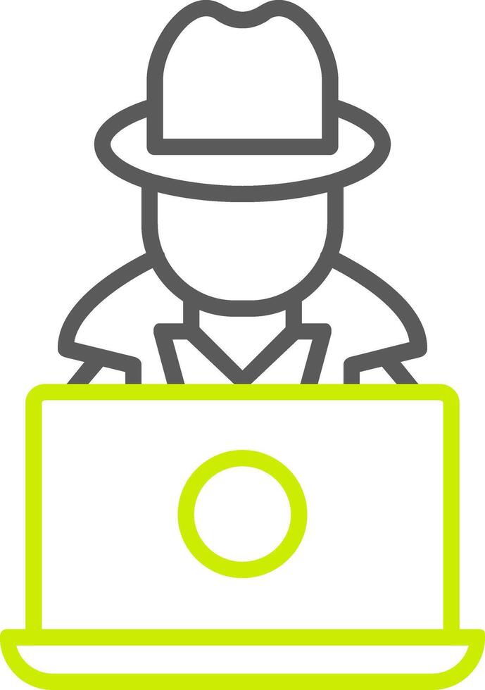 Hacker Line Two Color Icon vector