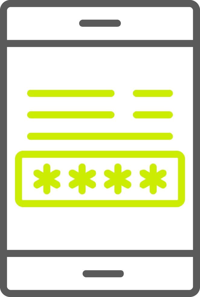Password Line Two Color Icon vector
