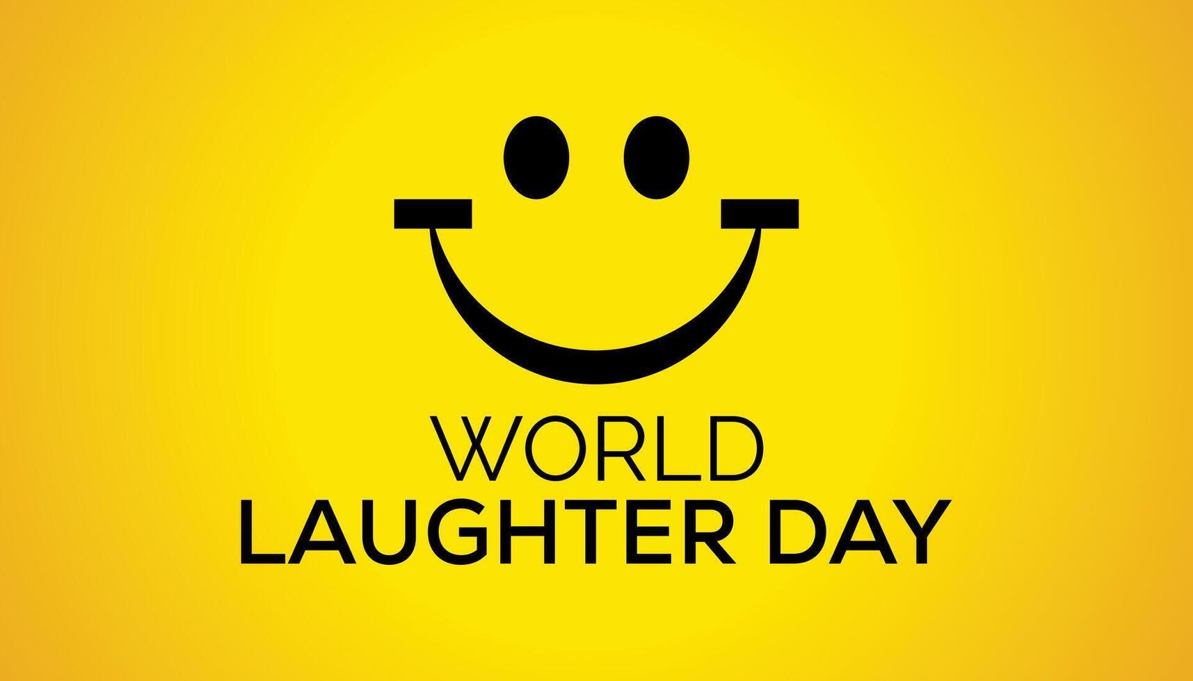 World Laughter Day observed every year in May. Template for background, banner, card, poster with text inscription. vector