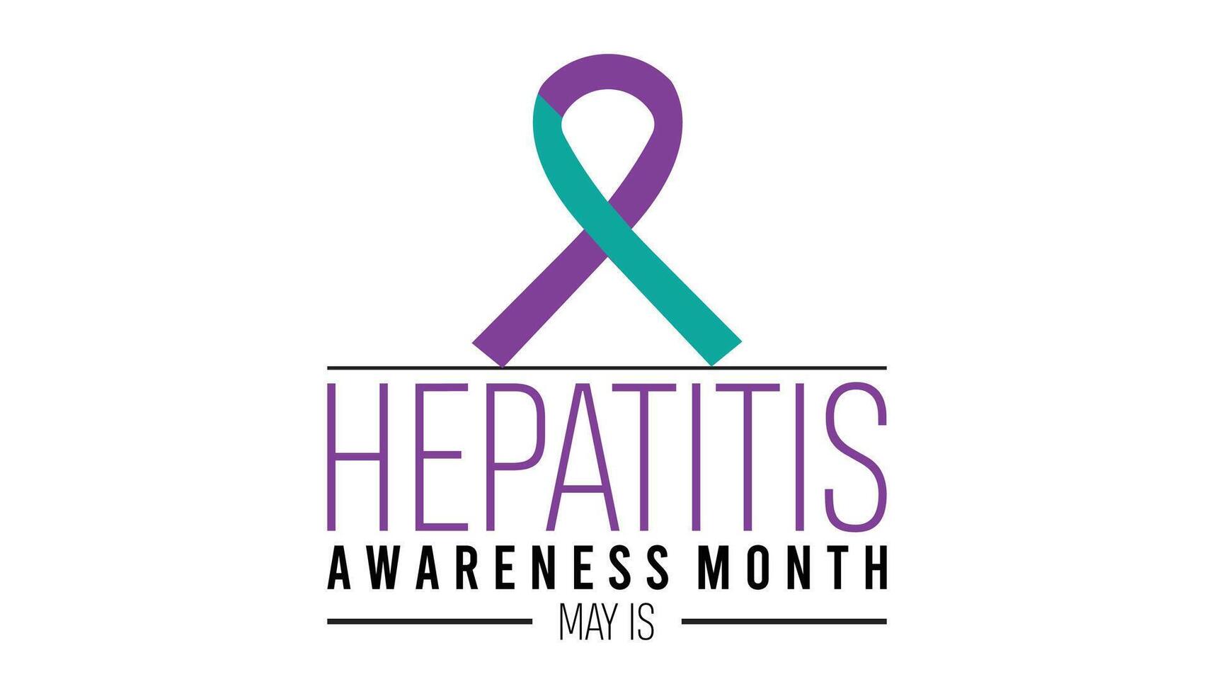 Hepatitis awareness month observed every year in May. Template for background, banner, card, poster with text inscription. vector