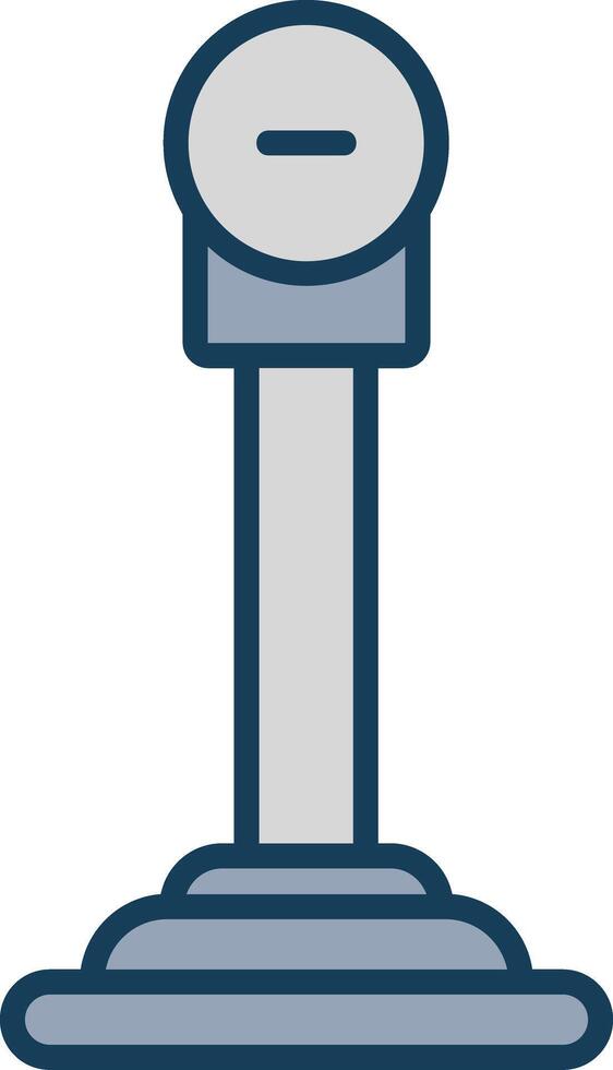 Gear Line Filled Grey Icon vector