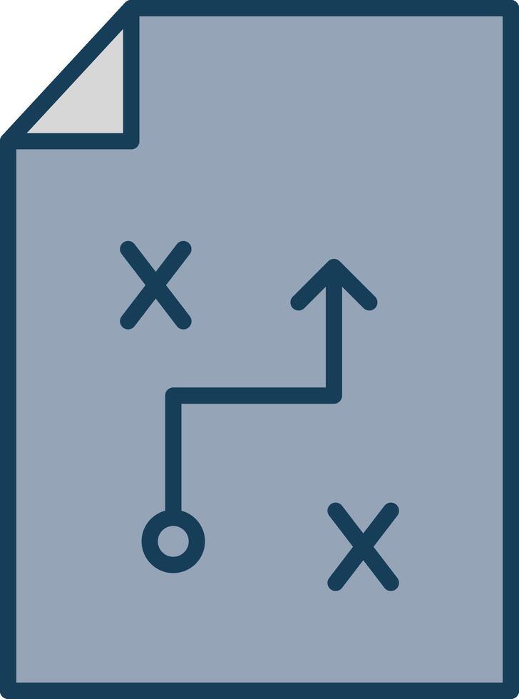 Strategy Line Filled Grey Icon vector