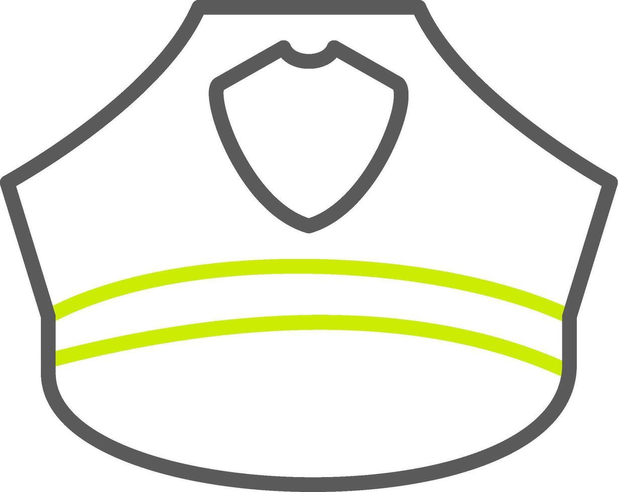 Police Hat Line Two Color Icon vector