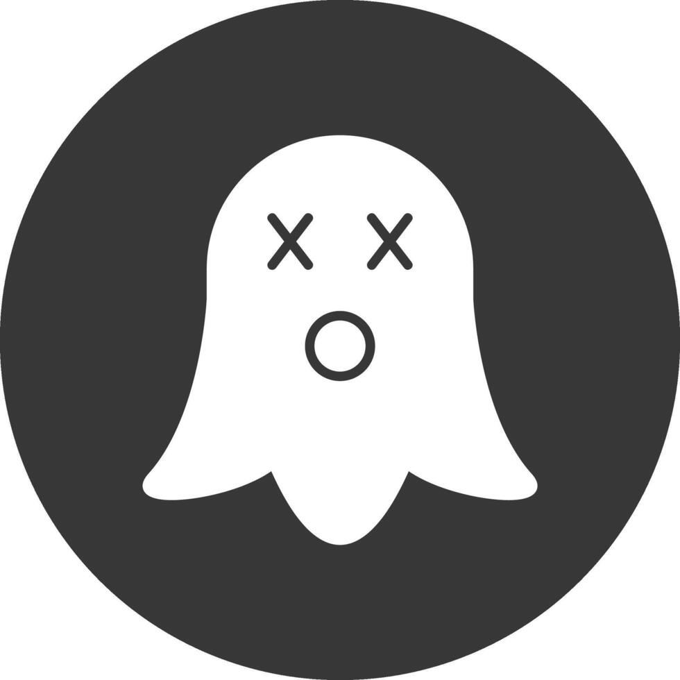 Ghost Glyph Inverted Icon vector