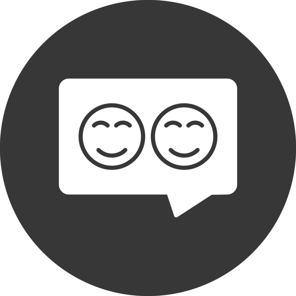 Good Review Glyph Inverted Icon vector
