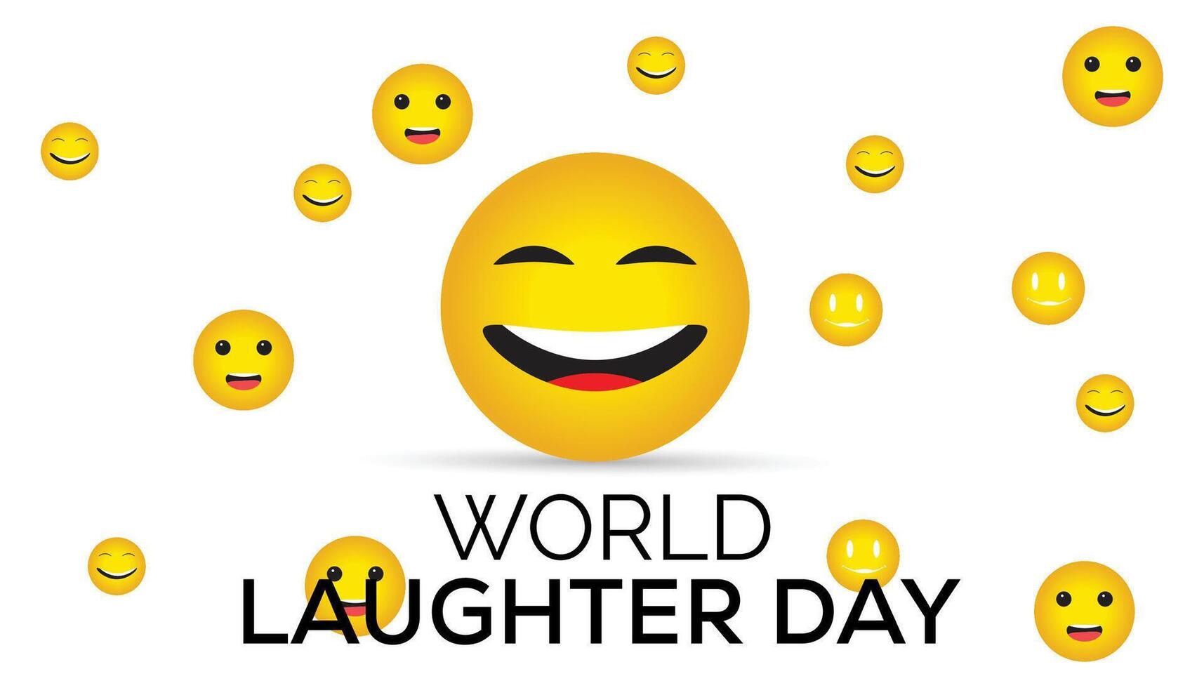 World Laughter Day observed every year in May. Template for background, banner, card, poster with text inscription. vector