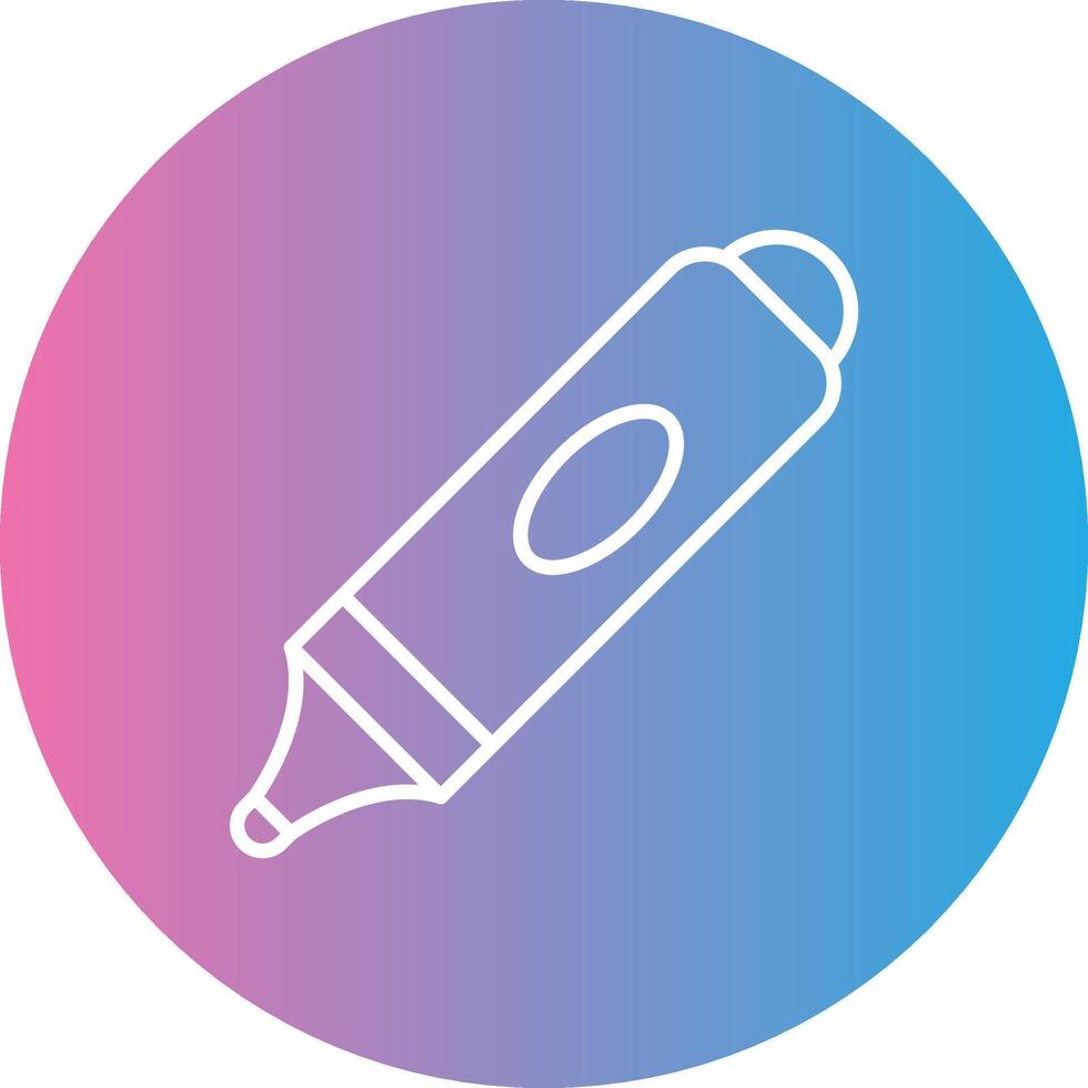 Marker Line Gradient Circle Icon vector