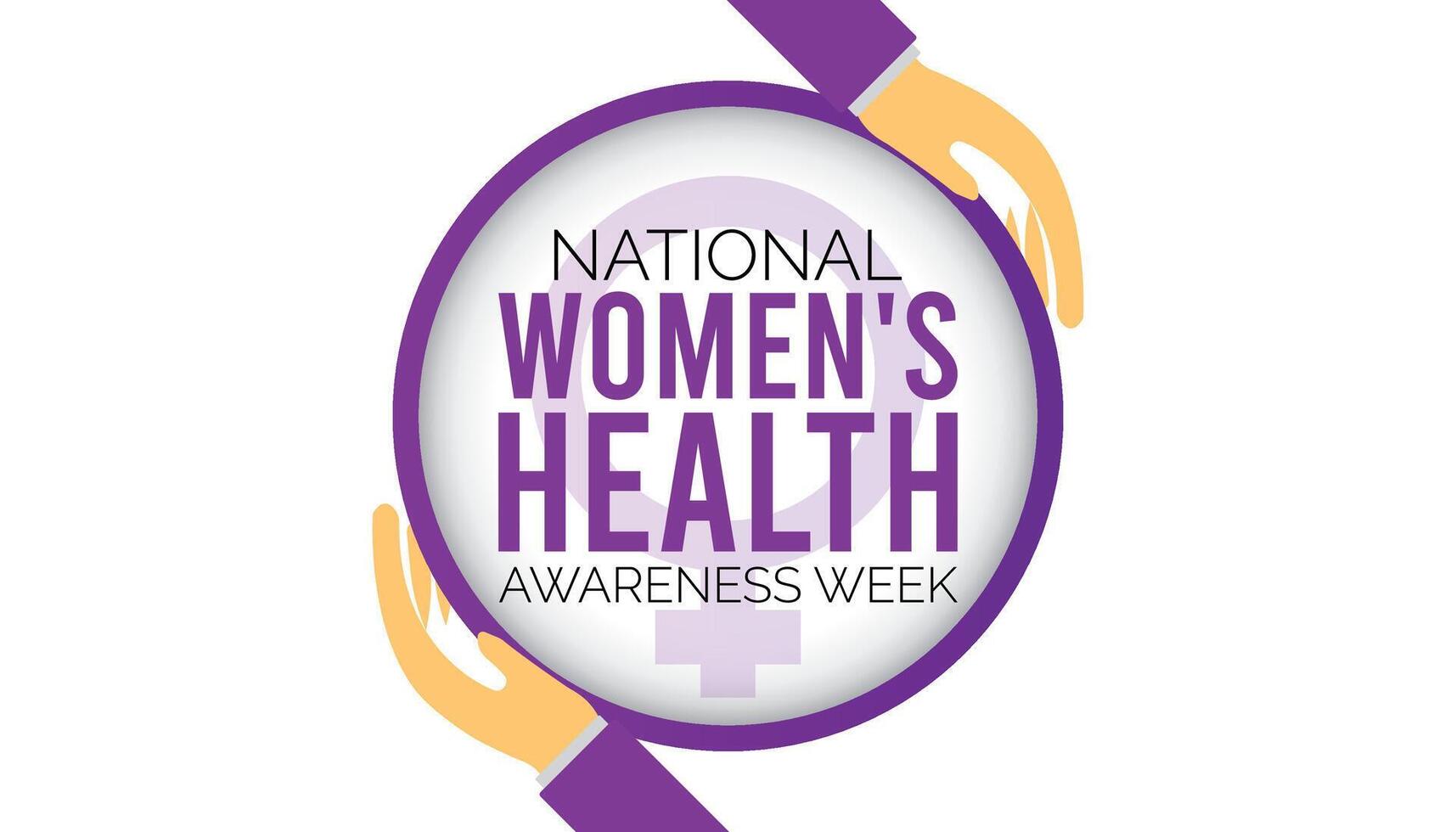 National Women's Health Week observed every year in May. Template for background, banner, card, poster with text inscription. vector