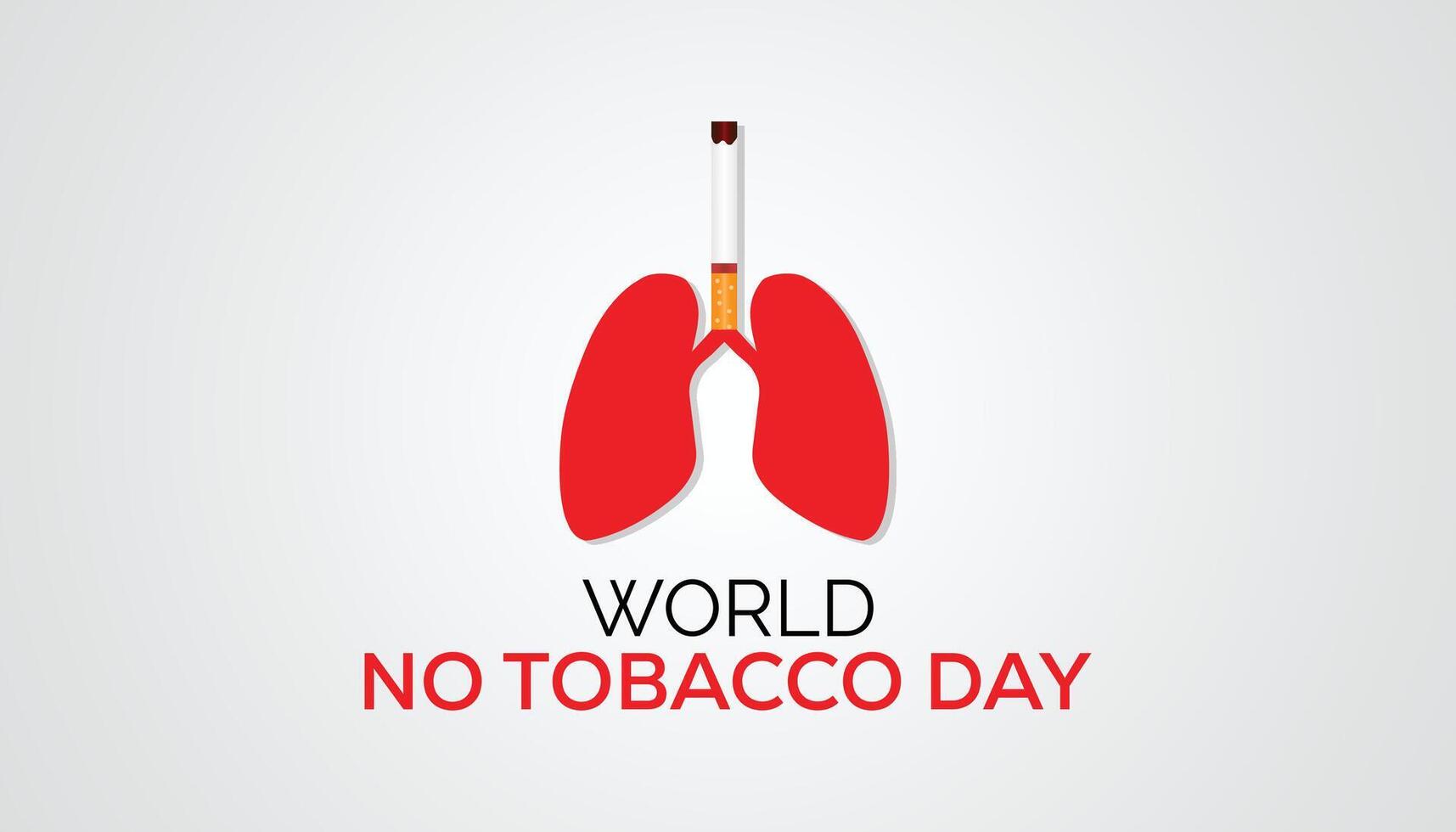 World No Tobacco Day observed every year in May. Template for background, banner, card, poster with text inscription. vector