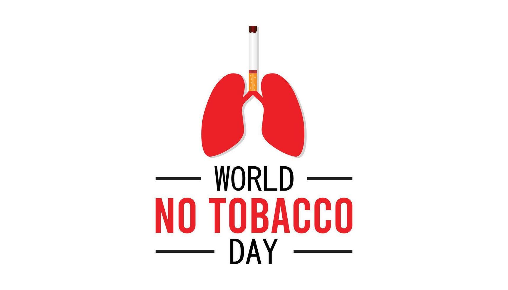 World No Tobacco Day observed every year in May. Template for background, banner, card, poster with text inscription. vector