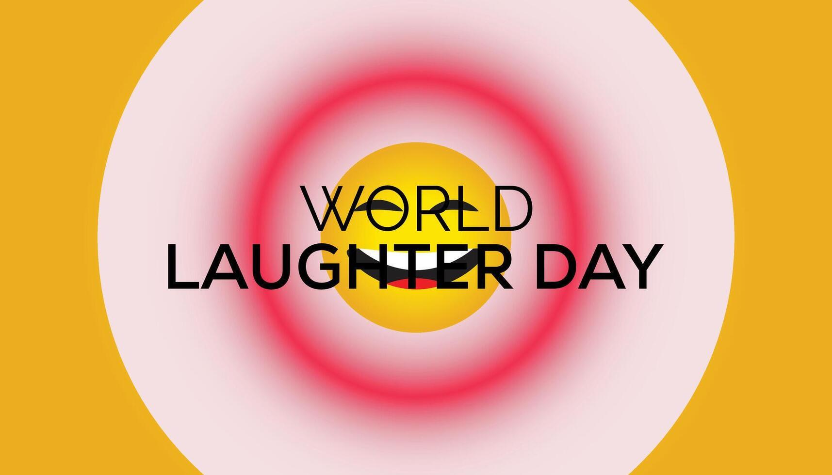 World Laughter Day observed every year in May. Template for background, banner, card, poster with text inscription. vector