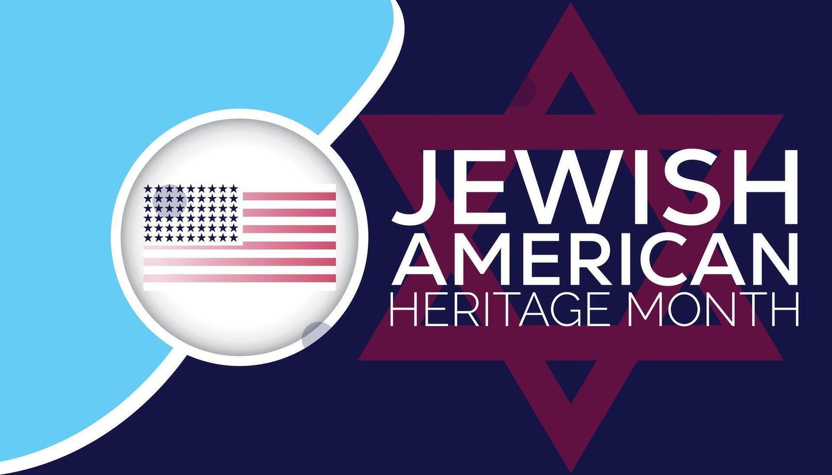 Jewish American Heritage Month observed every year in May. Template for background, banner, card, poster with text inscription. vector