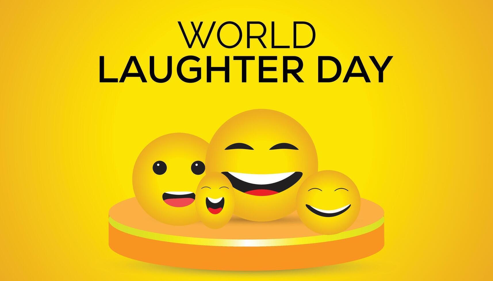 World Laughter Day observed every year in May. Template for background, banner, card, poster with text inscription. vector