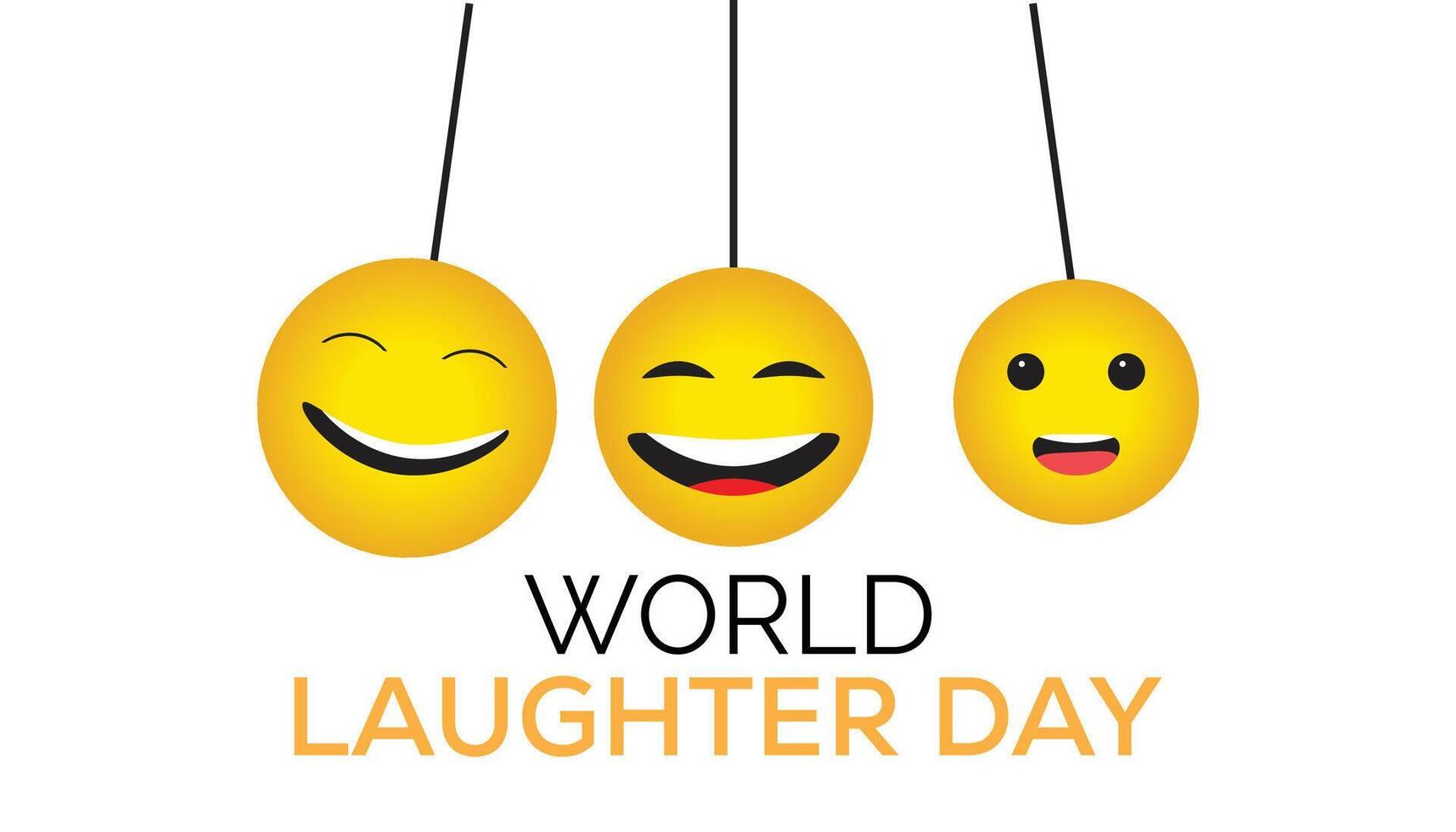 World Laughter Day observed every year in May. Template for background, banner, card, poster with text inscription. vector