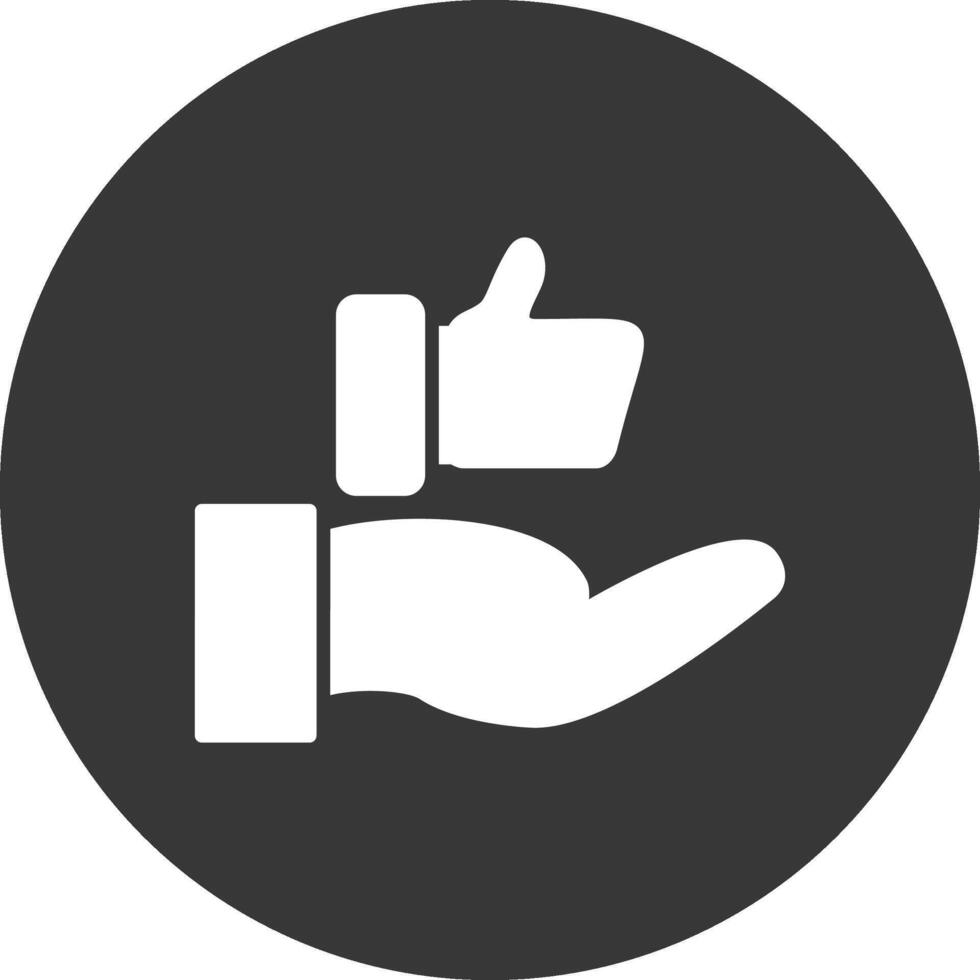 Customer Satisfaction Glyph Inverted Icon vector