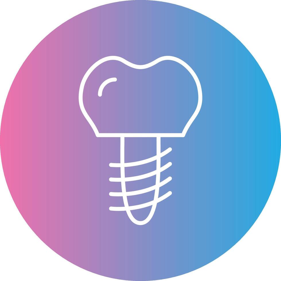 implantes línea degradado circulo icono vector