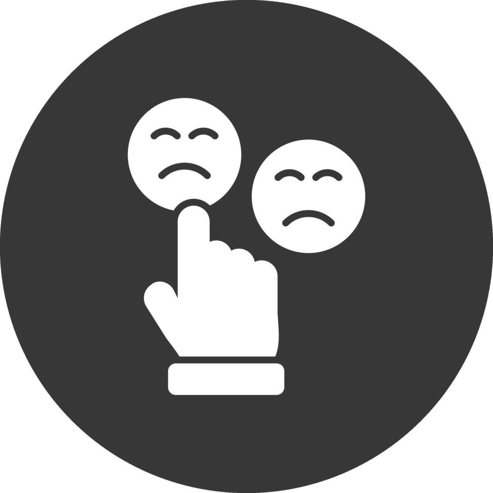 Customer Satisfaction Glyph Inverted Icon vector